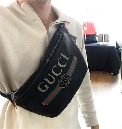 fanny pack men's gucci|men's designer fanny pack.